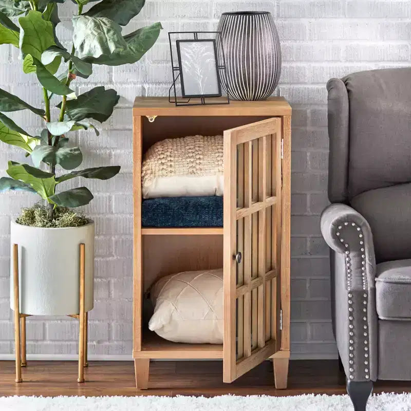 Meuble à porte miroir Matteo Modern Naturel