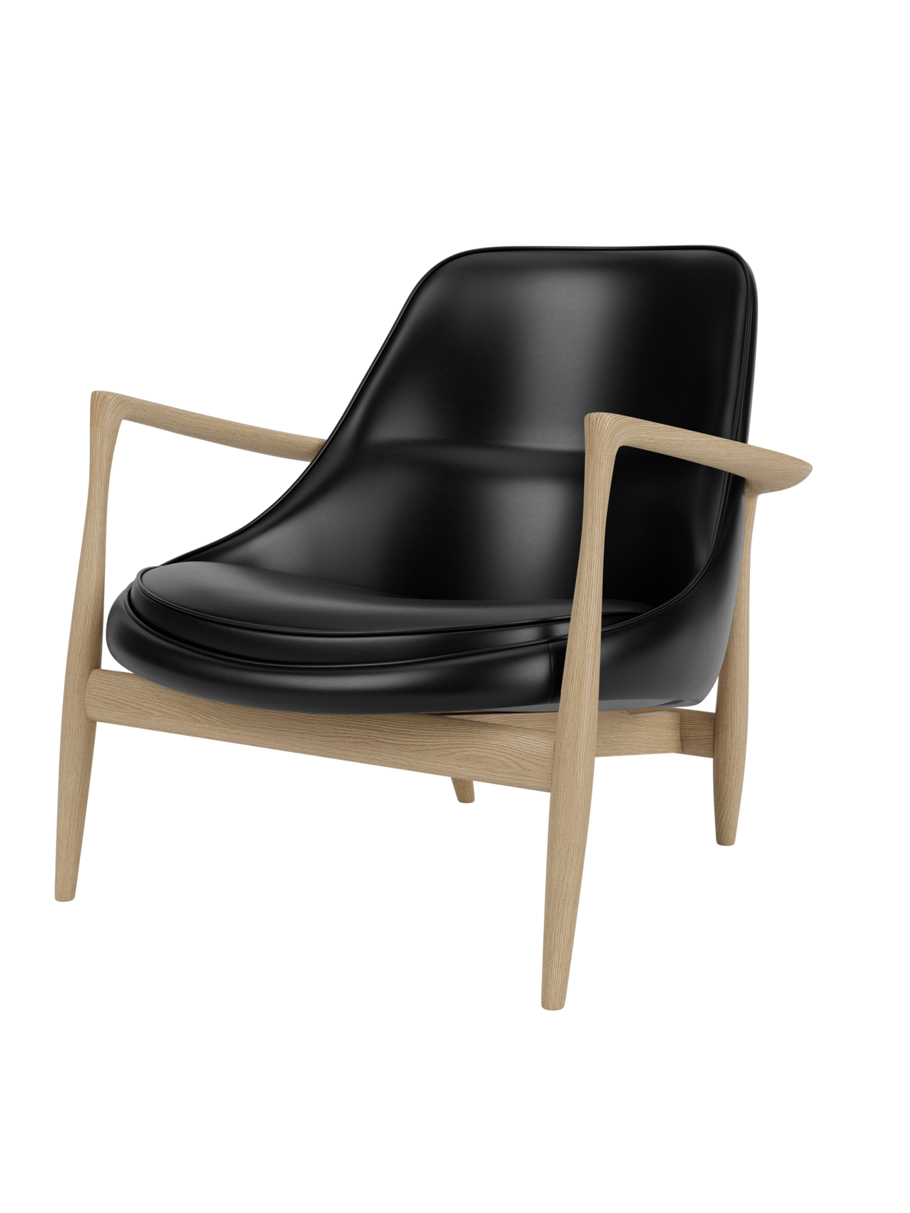 Fauteuil de salon en cuir avec accoudoirs sculptés pour le salon