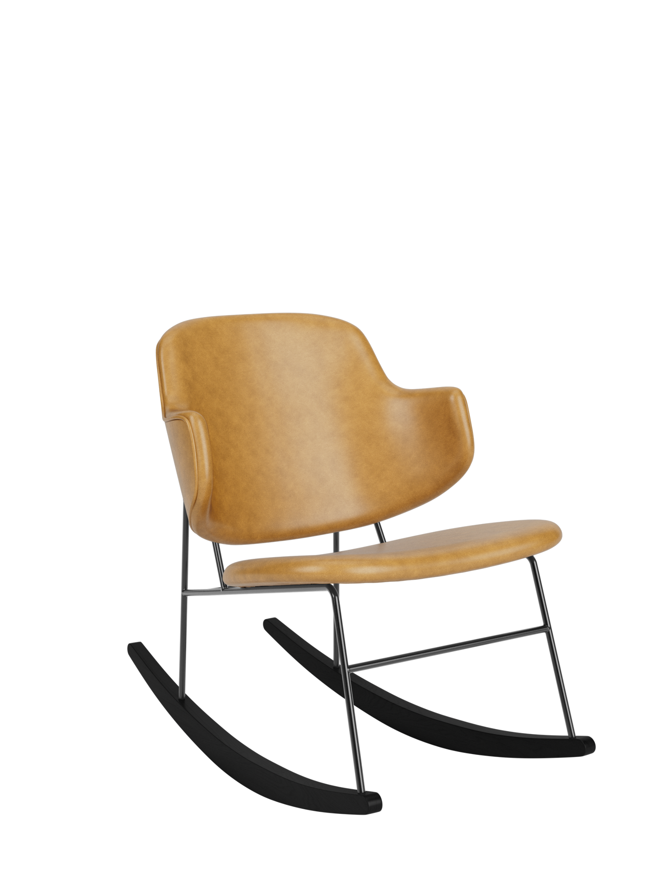 Fauteuil à bascule rembourré avec cadre en acier pour le salon et le couloir