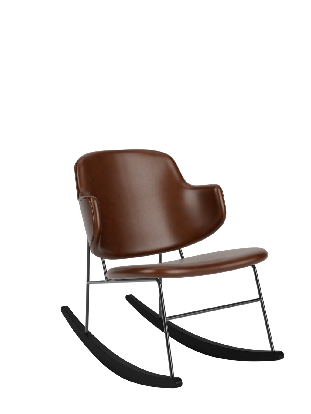 Fauteuil à bascule rembourré avec cadre en acier pour le salon et le couloir