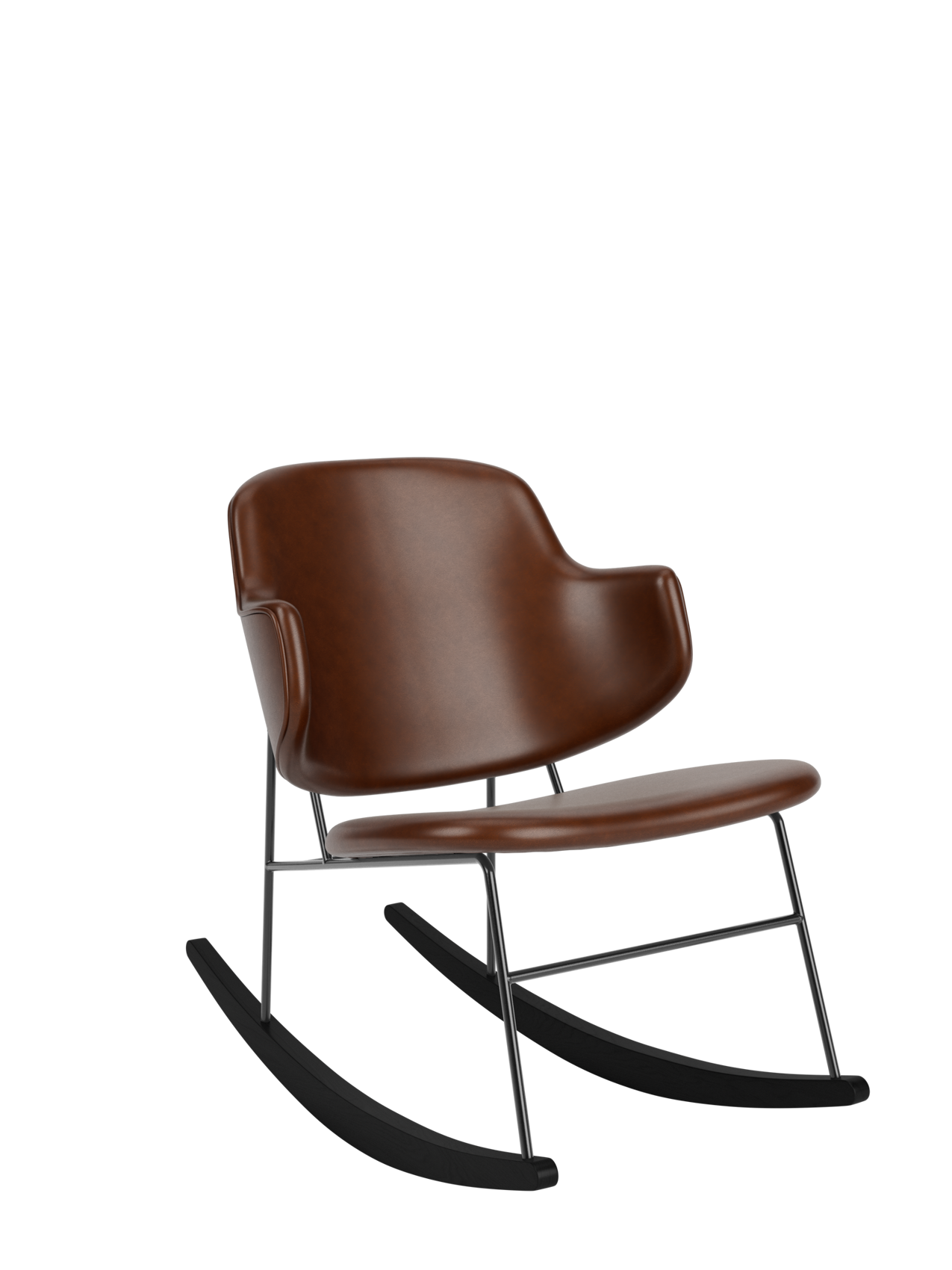 Fauteuil à bascule rembourré avec cadre en acier pour le salon et le couloir