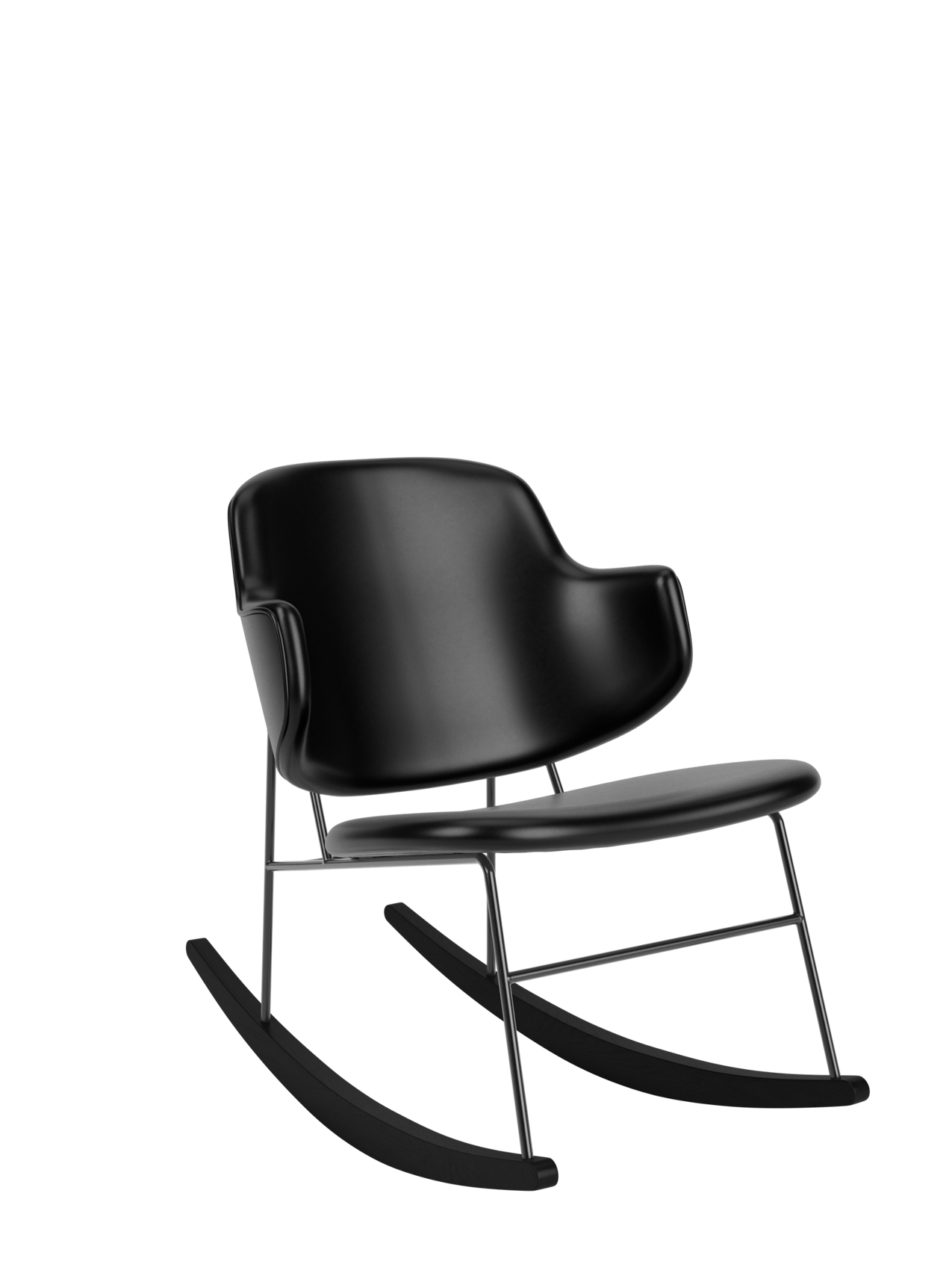 Fauteuil à bascule rembourré avec cadre en acier pour le salon et le couloir