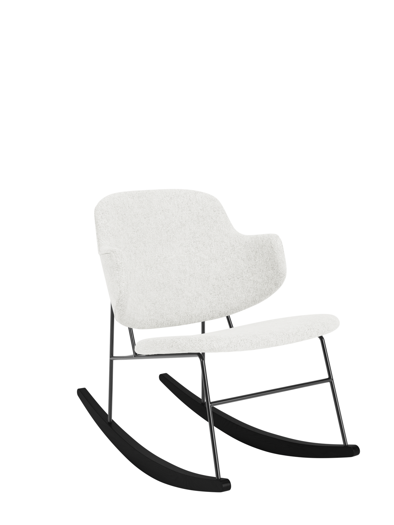Fauteuil à bascule rembourré avec cadre en acier pour le salon et le couloir