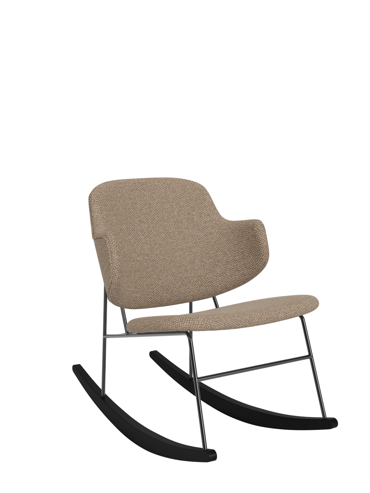 Fauteuil à bascule rembourré avec cadre en acier pour le salon et le couloir