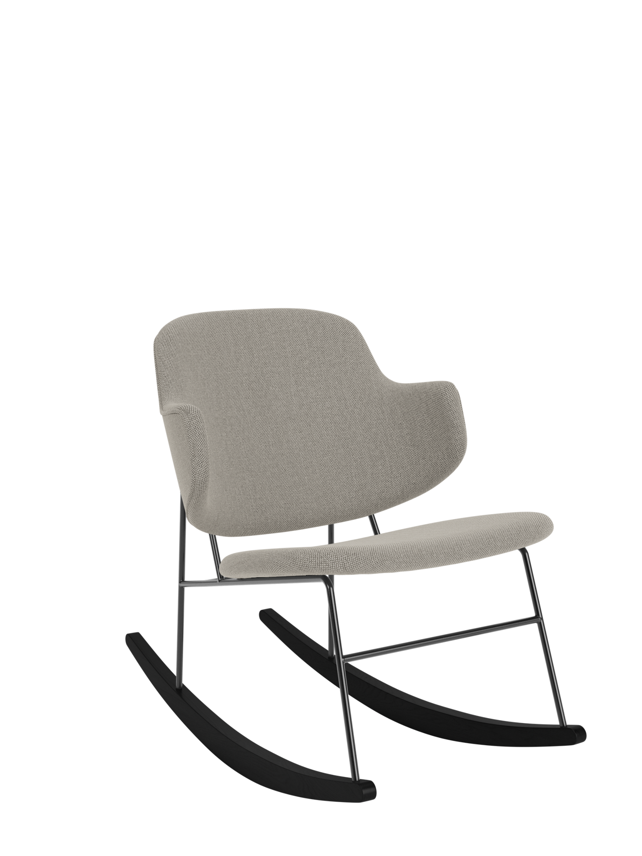 Fauteuil à bascule rembourré avec cadre en acier pour le salon et le couloir