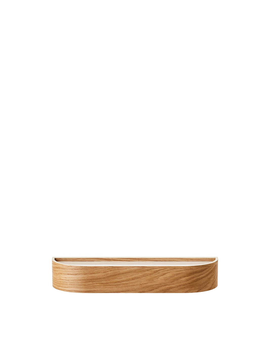 Étagère murale en placage de chêne scandinave avec rangement double face pour couloir