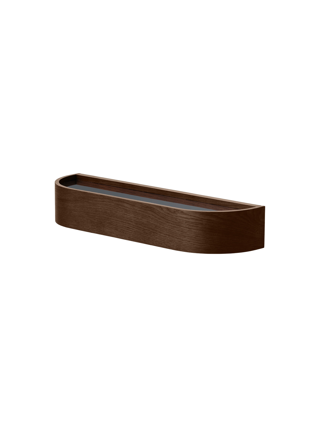 Étagère murale en placage de chêne scandinave avec rangement double face pour couloir