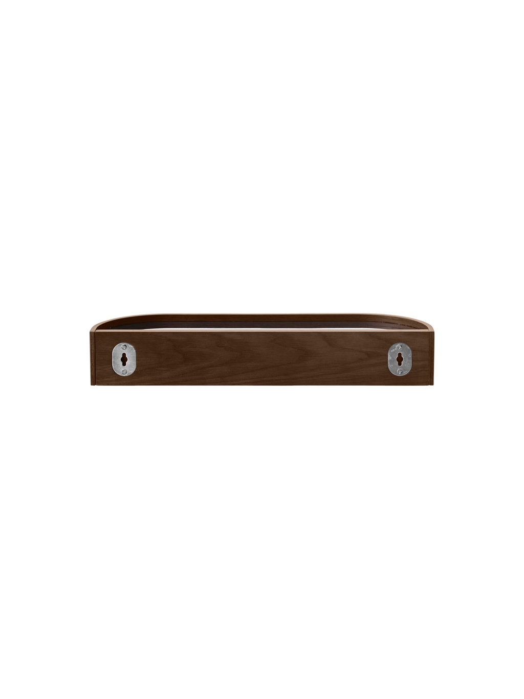 Étagère murale en placage de chêne scandinave avec rangement double face pour couloir
