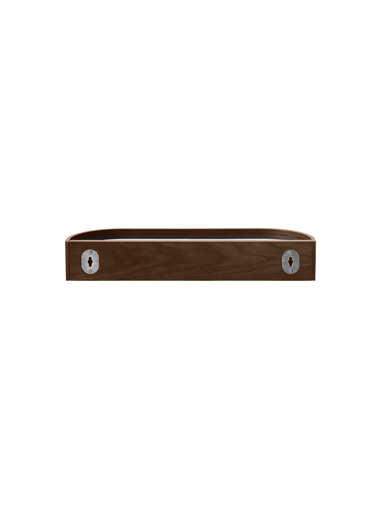 Étagère murale en placage de chêne scandinave avec rangement double face pour couloir