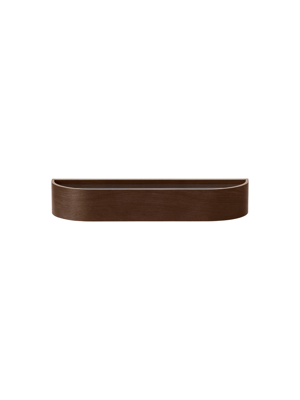 Étagère murale en placage de chêne scandinave avec rangement double face pour couloir