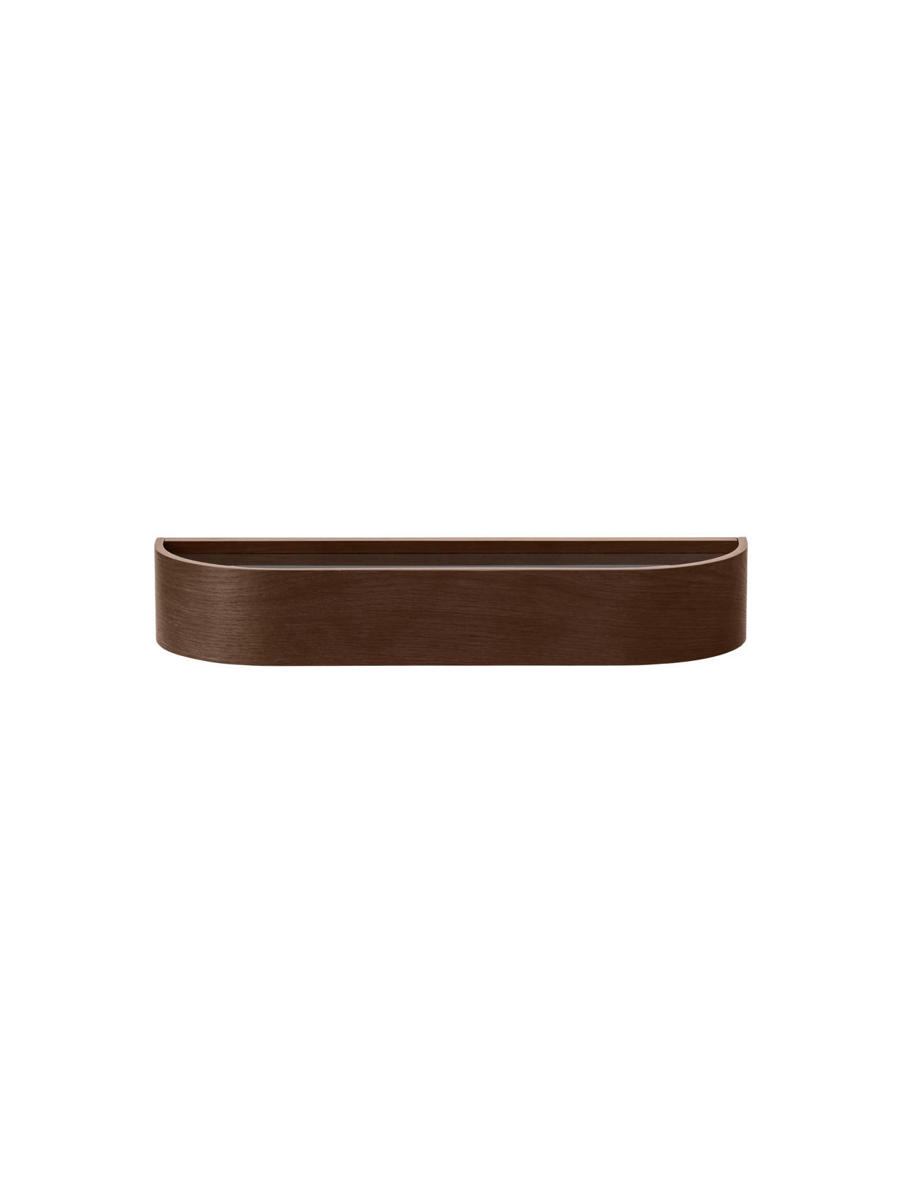 Étagère murale en placage de chêne scandinave avec rangement double face pour couloir