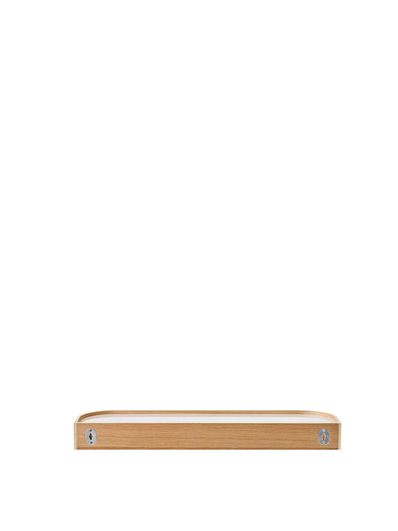 Étagère murale en placage de chêne scandinave avec rangement double face pour couloir