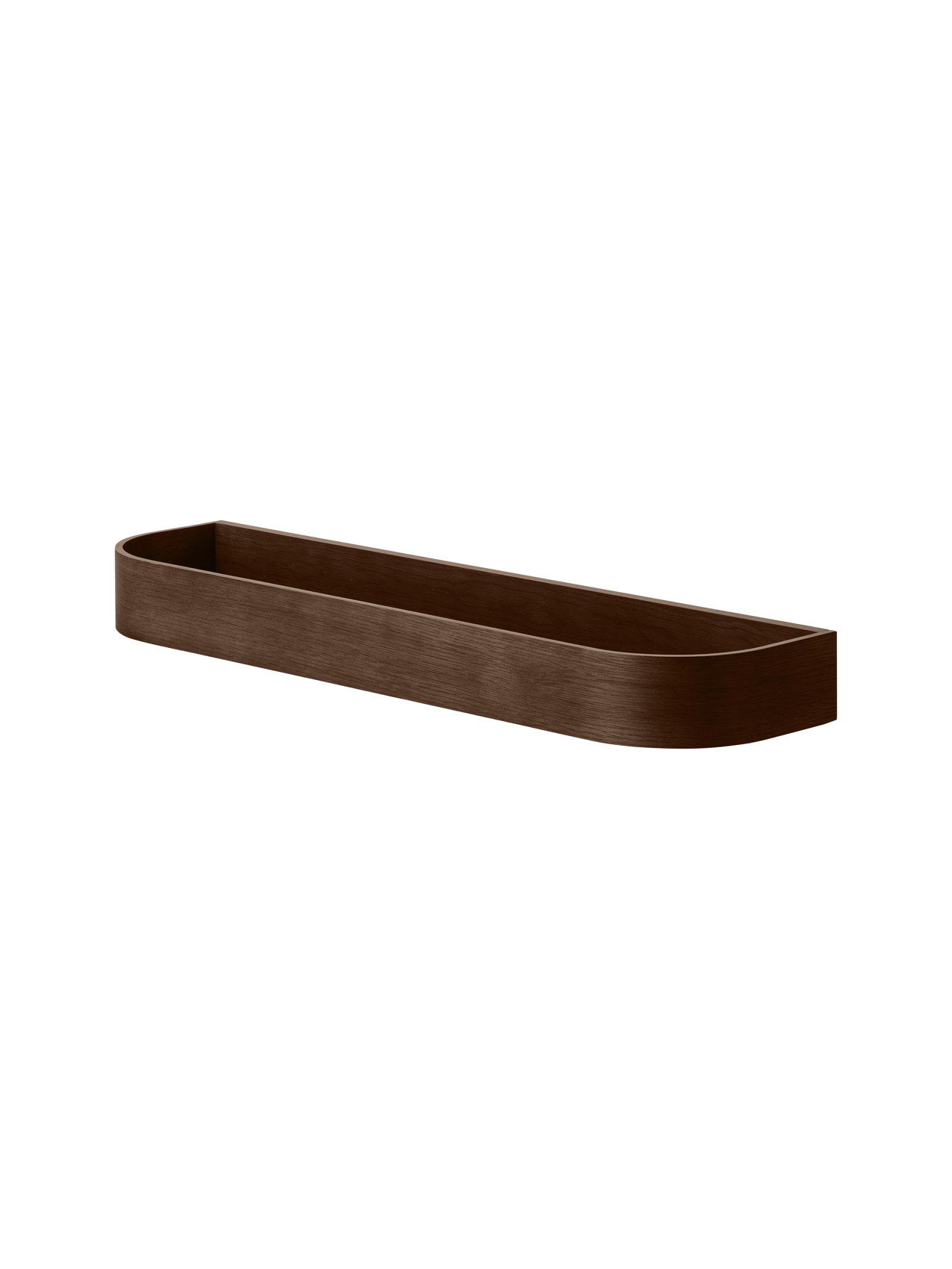 Étagère murale en placage de chêne scandinave avec rangement double face pour couloir