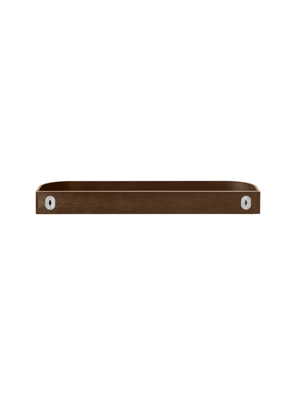 Étagère murale en placage de chêne scandinave avec rangement double face pour couloir
