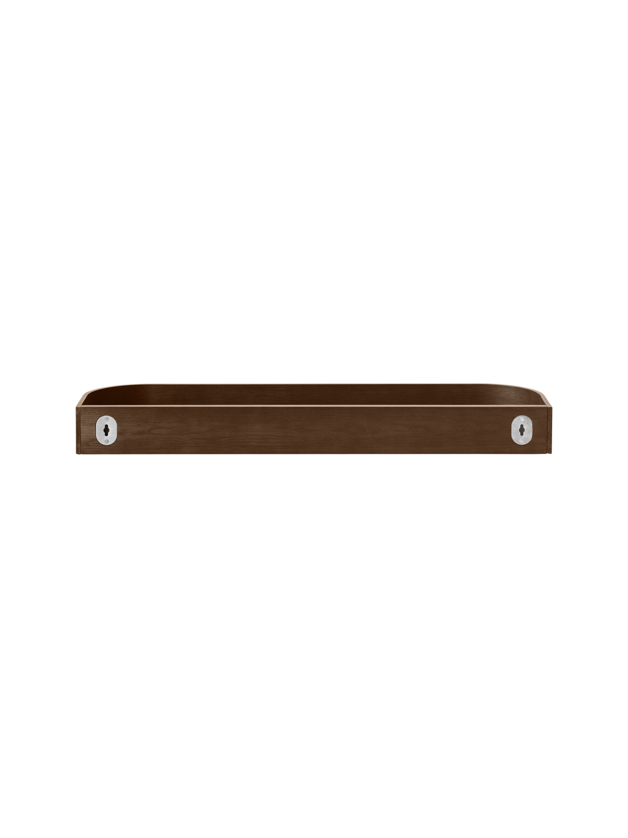 Étagère murale en placage de chêne scandinave avec rangement double face pour couloir