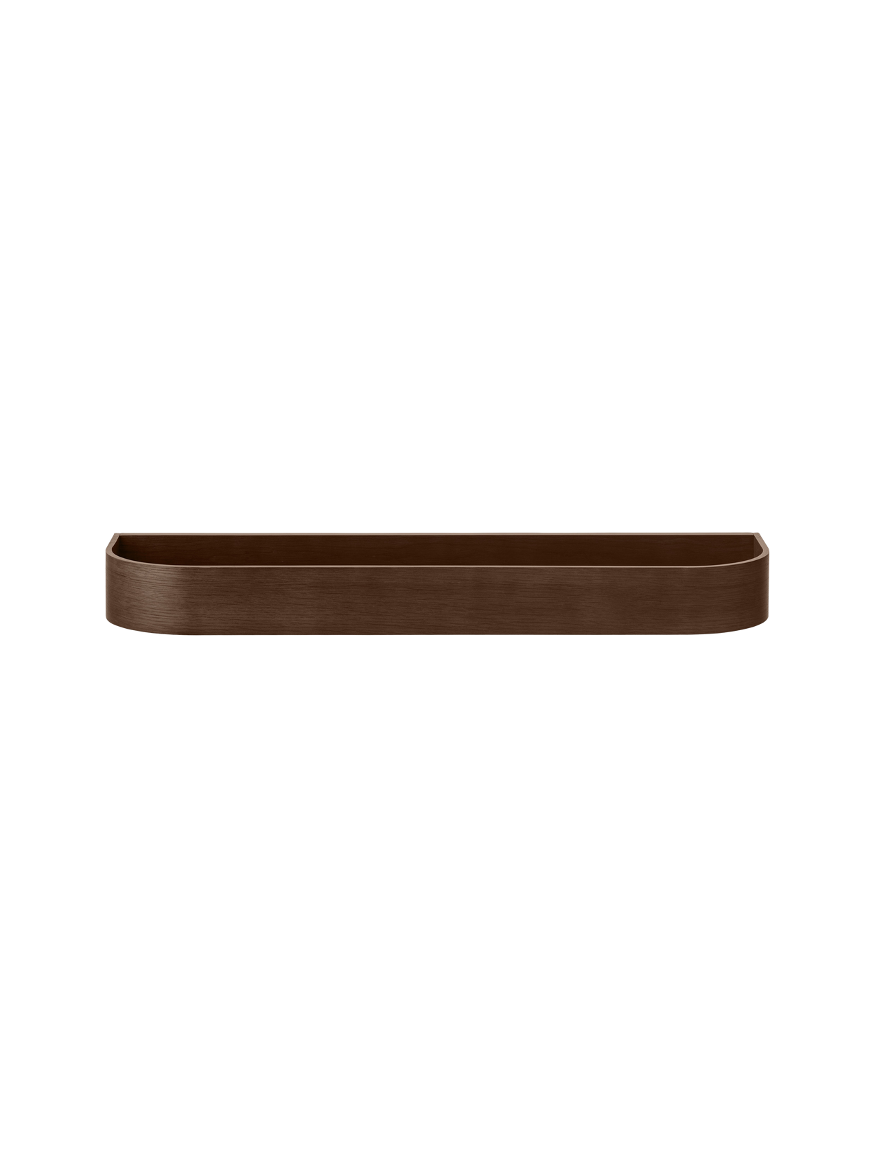 Étagère murale en placage de chêne scandinave avec rangement double face pour couloir