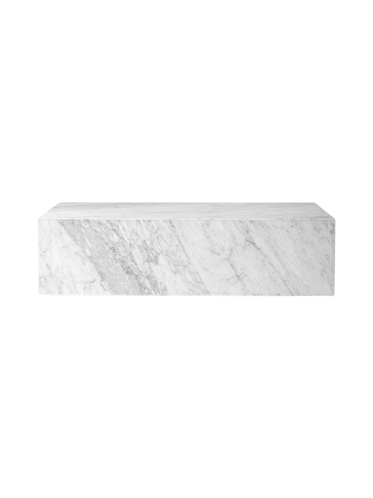 Table basse salon et couloir en marbre et pierre, design minimaliste avec piètement discret