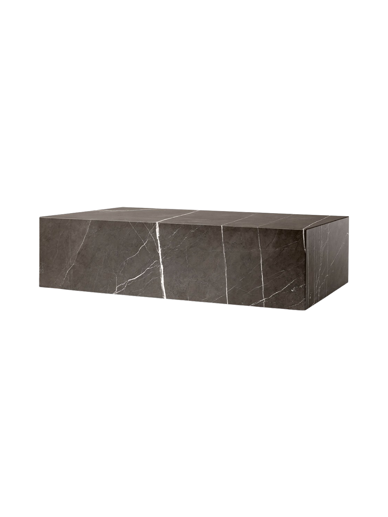 Table basse salon et couloir en marbre et pierre, design minimaliste avec piètement discret