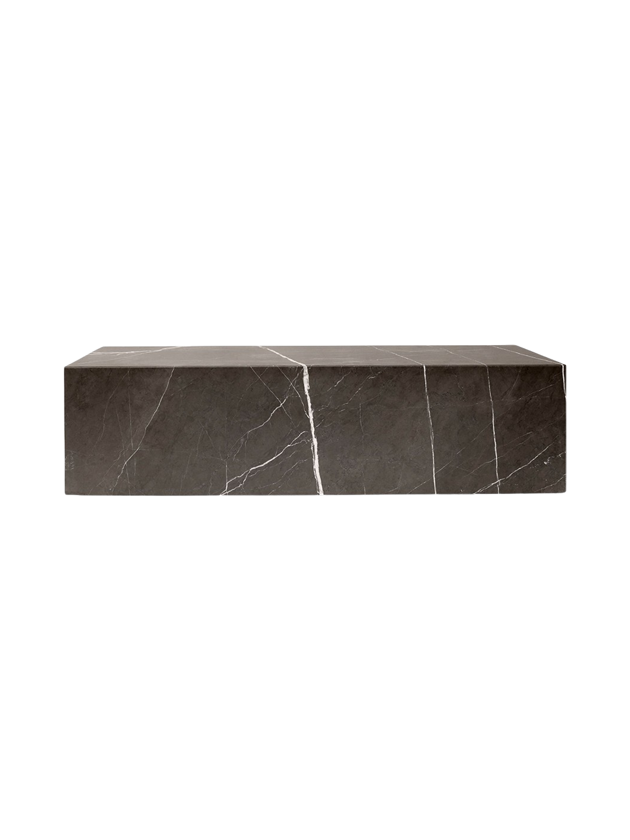 Table basse salon et couloir en marbre et pierre, design minimaliste avec piètement discret
