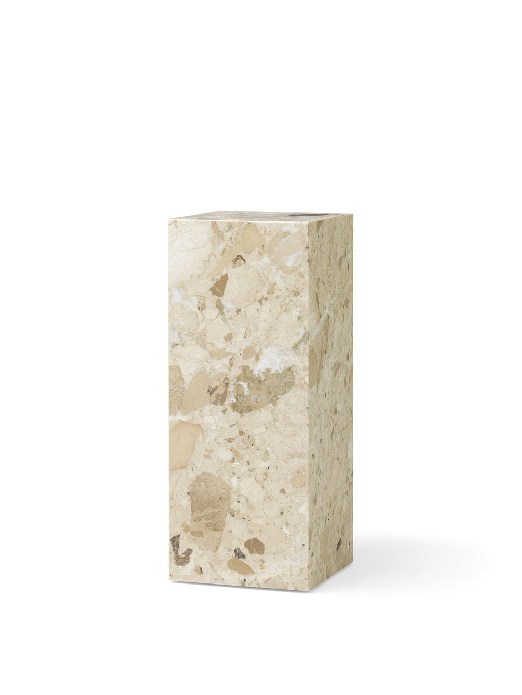 Piédestal minimaliste en marbre et pierre avec une forme sculpturale élancée pour le salon et le couloir