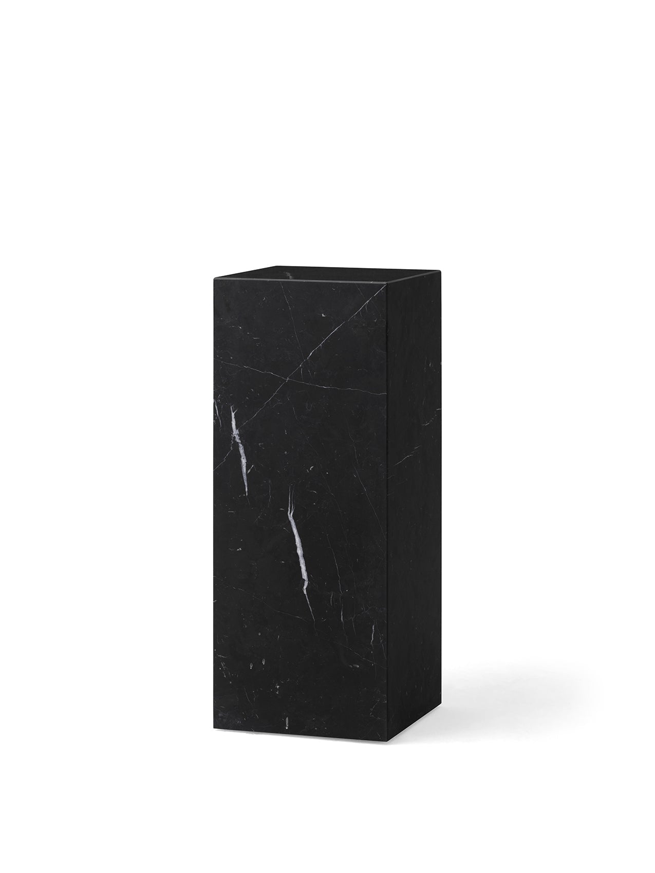Piédestal minimaliste en marbre et pierre avec une forme sculpturale élancée pour le salon et le couloir