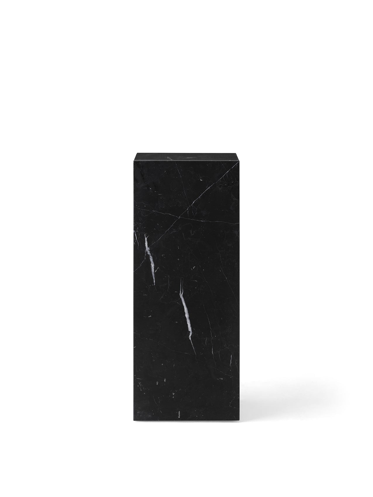 Piédestal minimaliste en marbre et pierre avec une forme sculpturale élancée pour le salon et le couloir