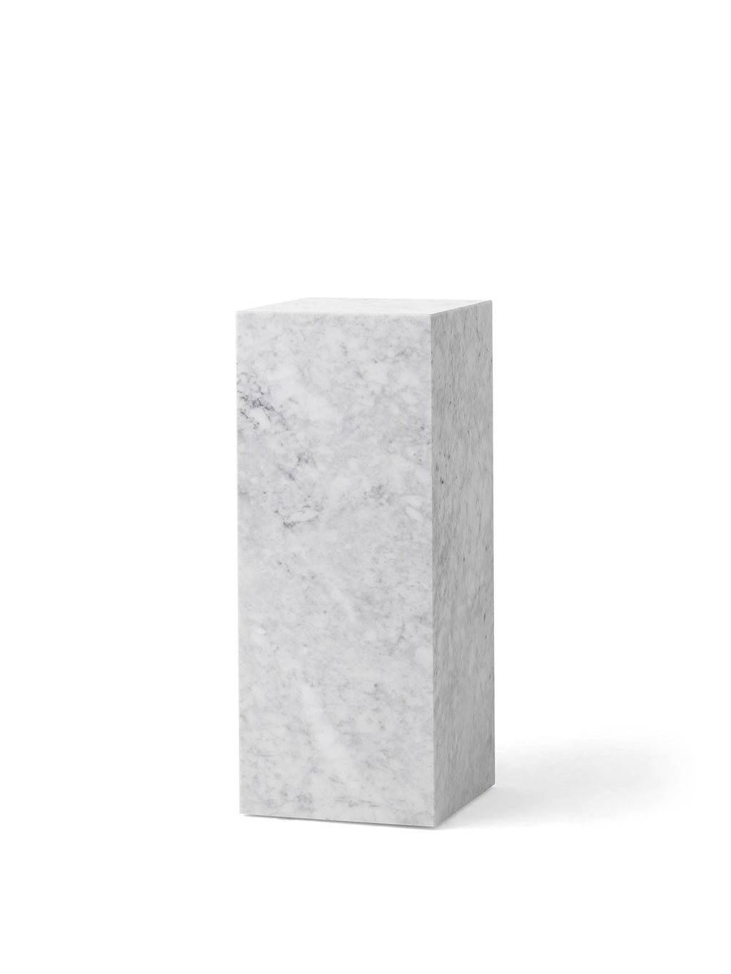 Piédestal minimaliste en marbre et pierre avec une forme sculpturale élancée pour le salon et le couloir