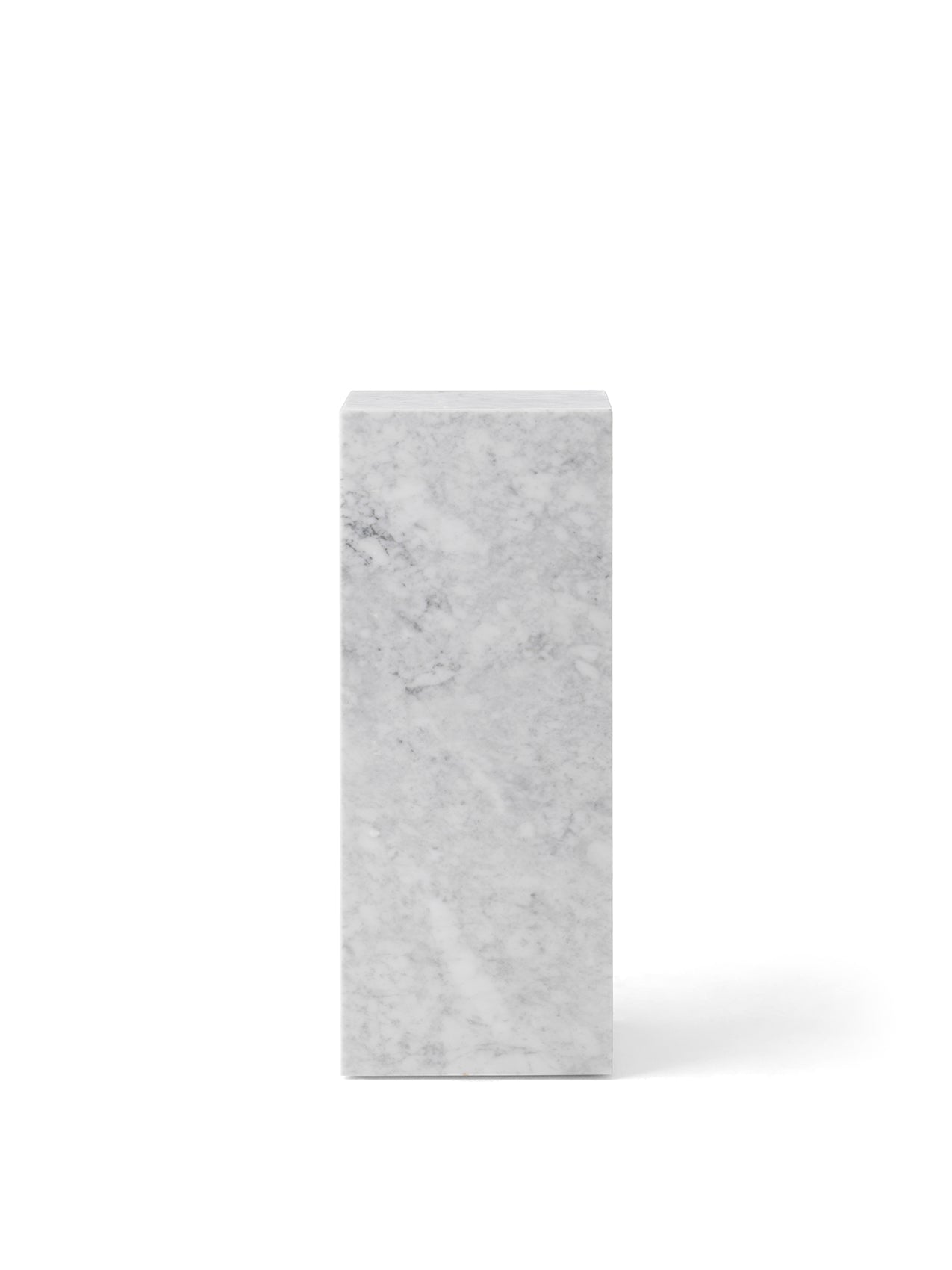 Piédestal minimaliste en marbre et pierre avec une forme sculpturale élancée pour le salon et le couloir