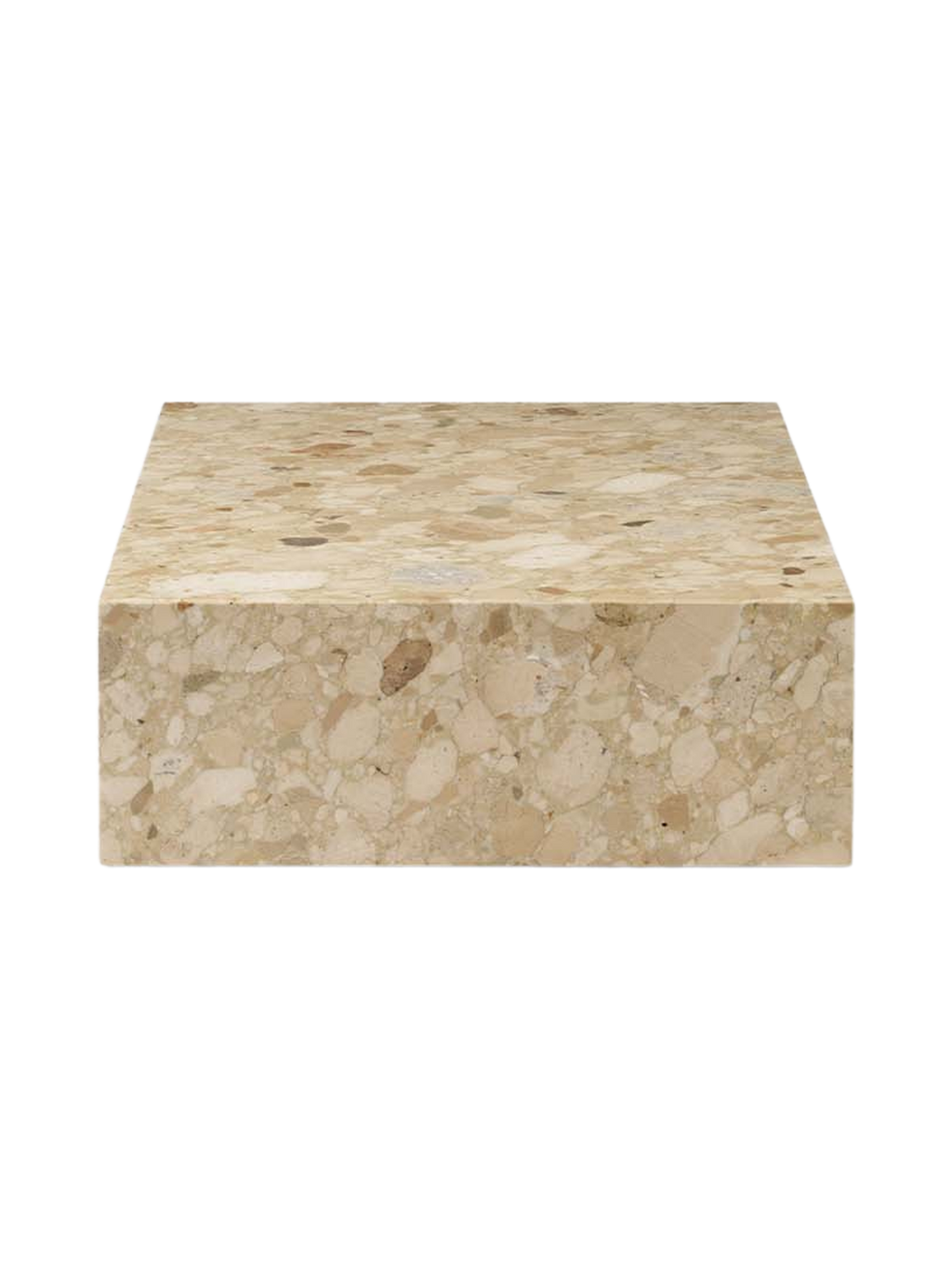 Table basse salon et couloir en marbre et pierre, design minimaliste avec piètement discret