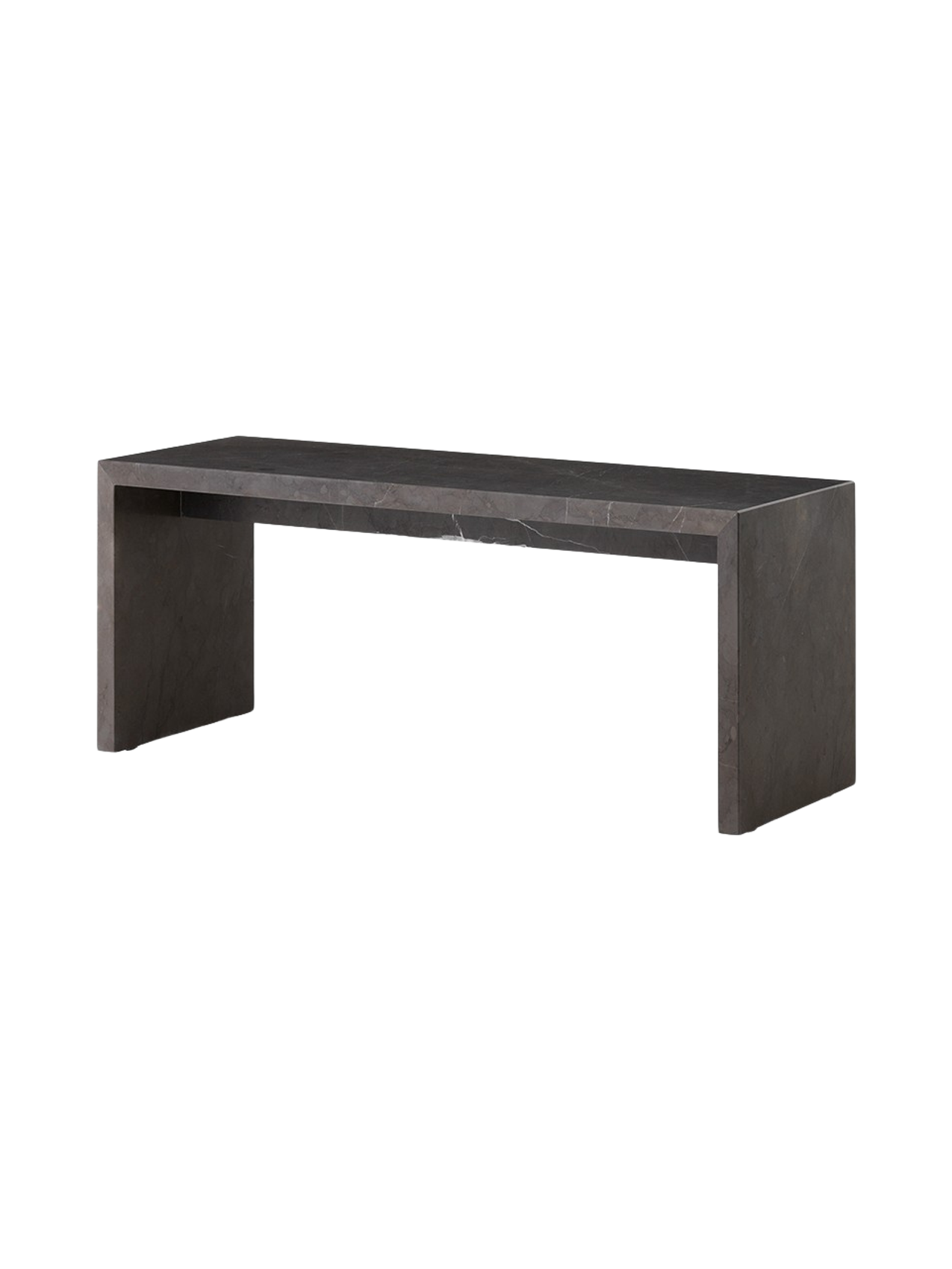 Table basse de salon en marbre et pierre, au design minimaliste avec surface surélevée