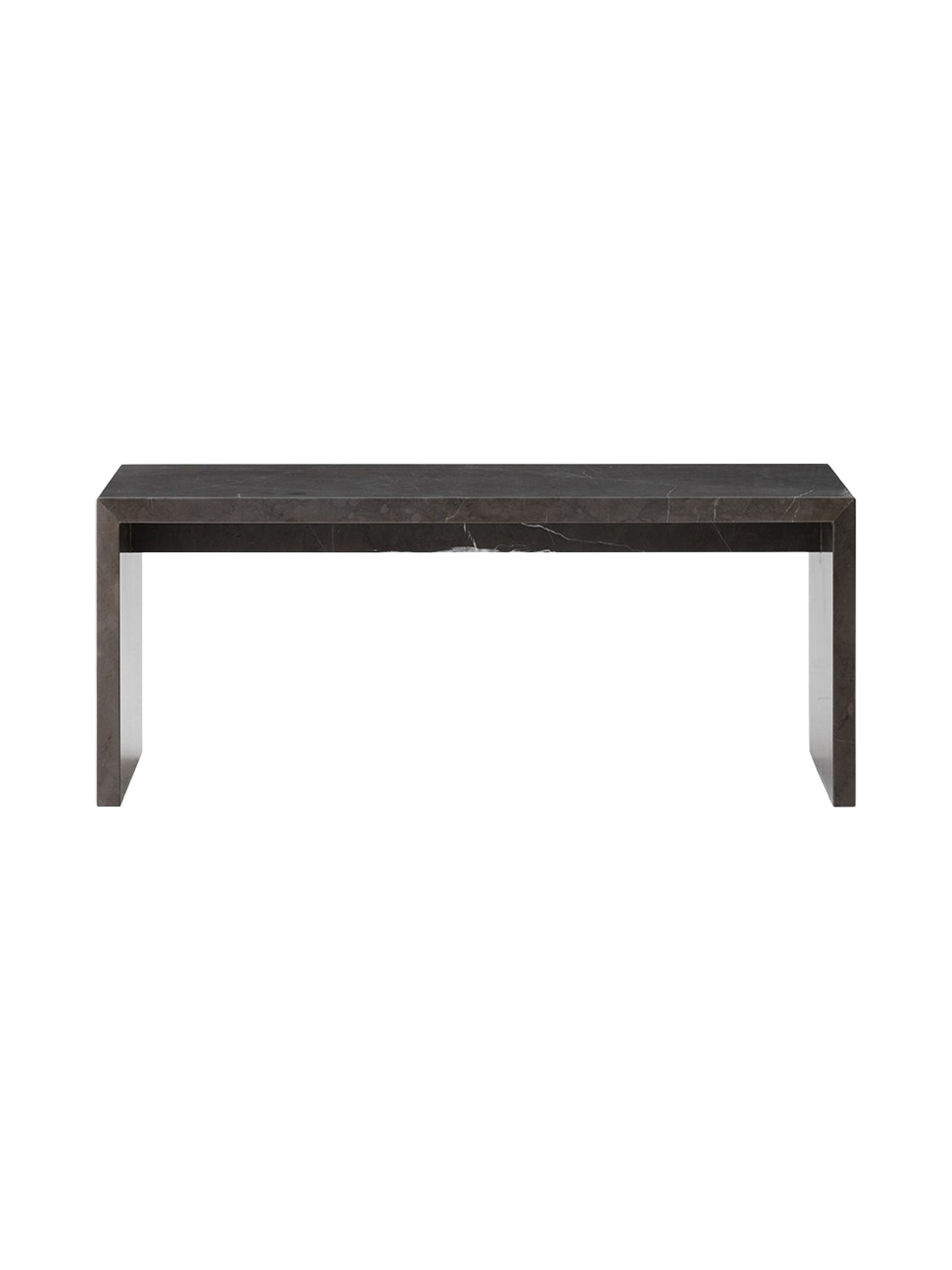 Table basse de salon en marbre et pierre, au design minimaliste avec surface surélevée