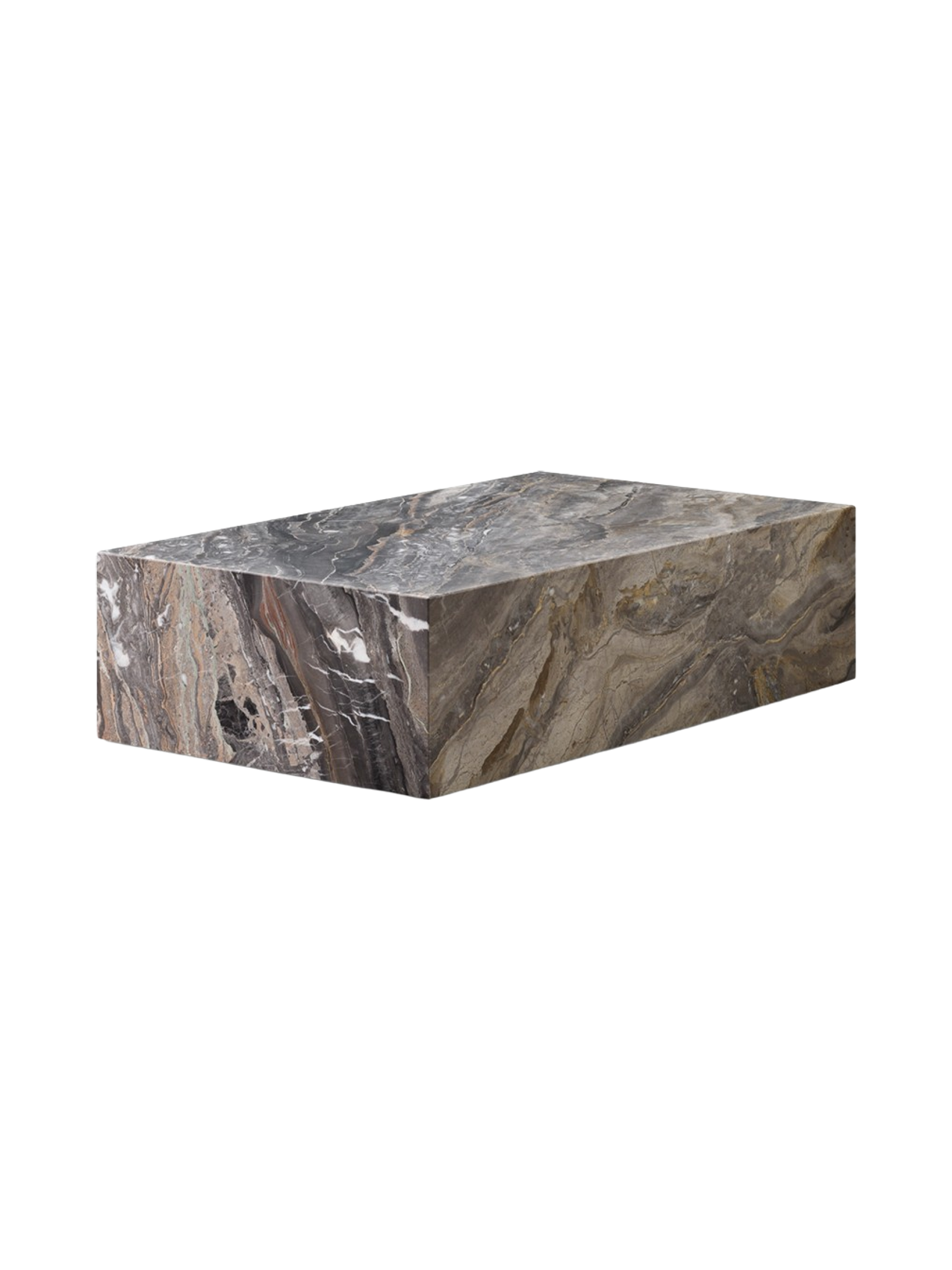 Table basse salon et couloir en marbre et pierre, design minimaliste avec piètement discret