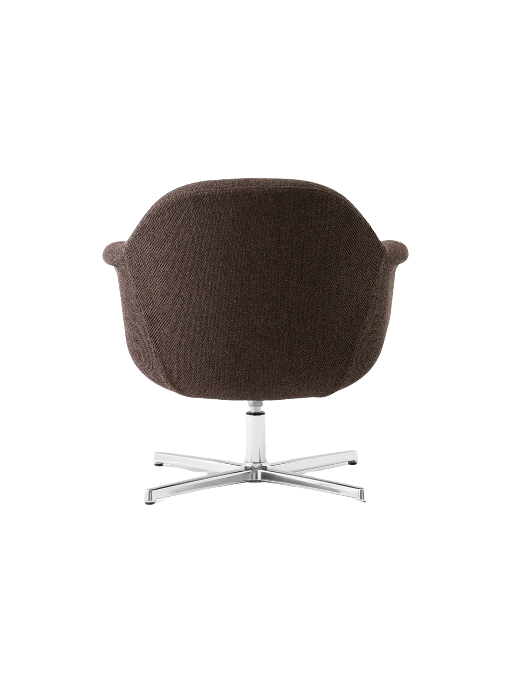 Fauteuil lounge pivotant contemporain en tissu avec piètement étoile en aluminium pour salon