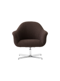 Fauteuil lounge pivotant contemporain en tissu avec piètement étoile en aluminium pour salon