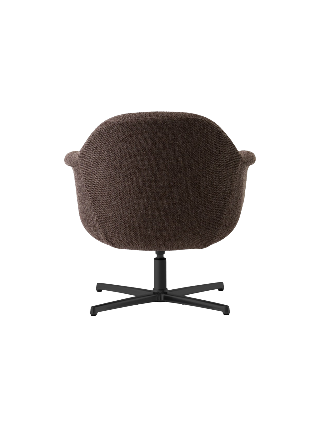 Fauteuil lounge pivotant contemporain en tissu avec piètement étoile en aluminium pour salon