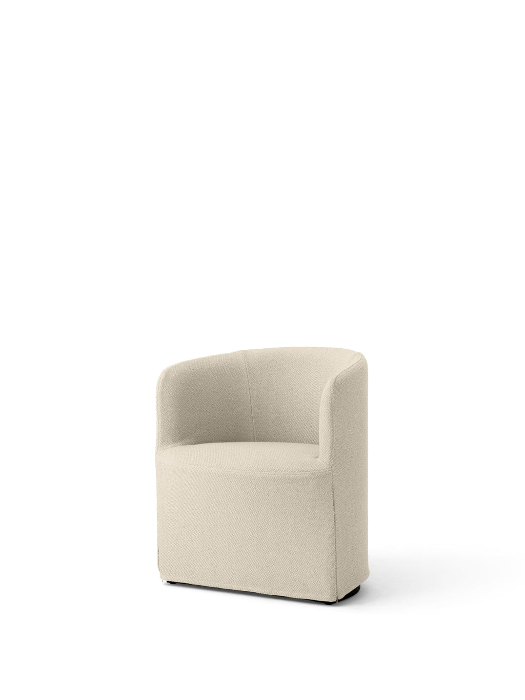 Fauteuil club contemporain en bouclette coton avec housse amovible et lavable pour salon