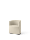 Fauteuil club contemporain en bouclette coton avec housse amovible et lavable pour salon