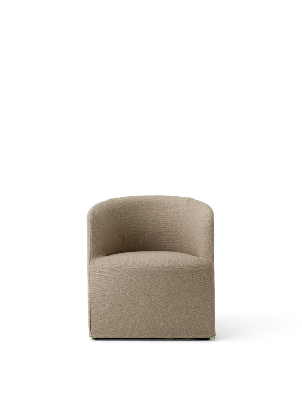 Fauteuil club contemporain en bouclette coton avec housse amovible et lavable pour salon