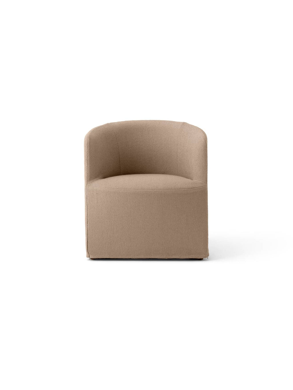 Fauteuil club contemporain en bouclette coton avec housse amovible et lavable pour salon