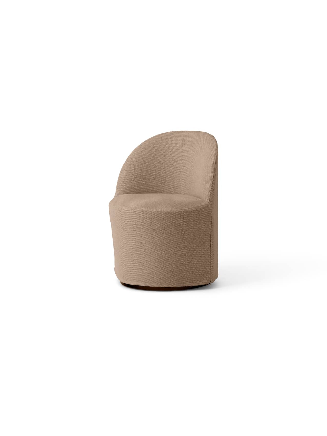 Fauteuil club pivotant en bouclé coton contemporain avec housse amovible lavable pour salon