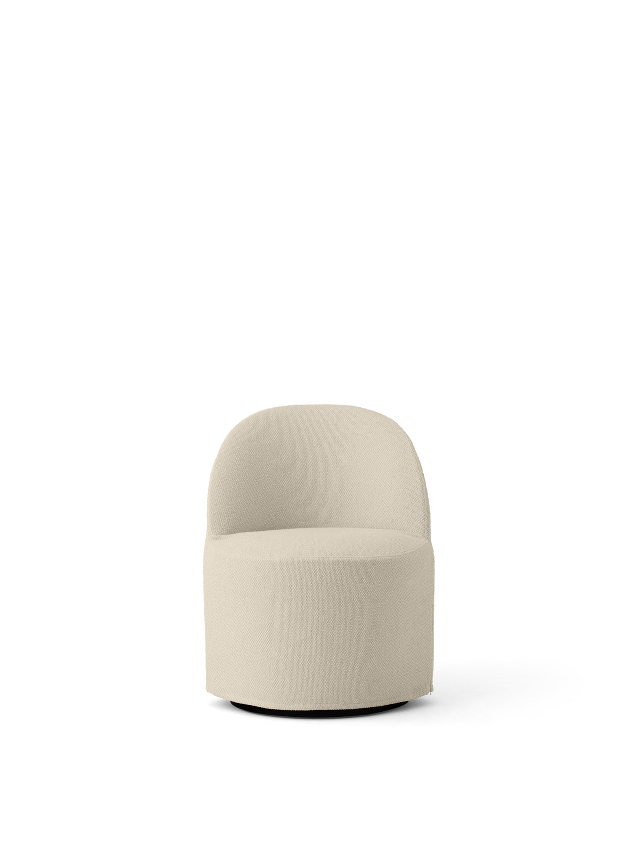 Fauteuil club pivotant en bouclé coton contemporain avec housse amovible lavable pour salon
