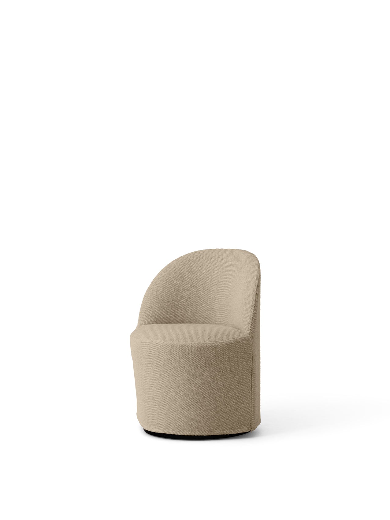 Fauteuil club pivotant en bouclé coton contemporain avec housse amovible lavable pour salon