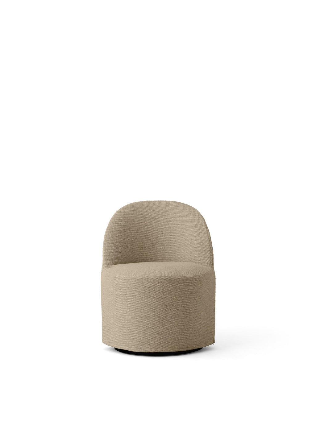 Fauteuil club pivotant en bouclé coton contemporain avec housse amovible lavable pour salon