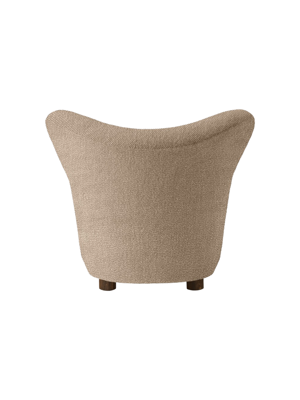 Fauteuil de salon en tissu et chêne avec roulettes en laiton pour le salon
