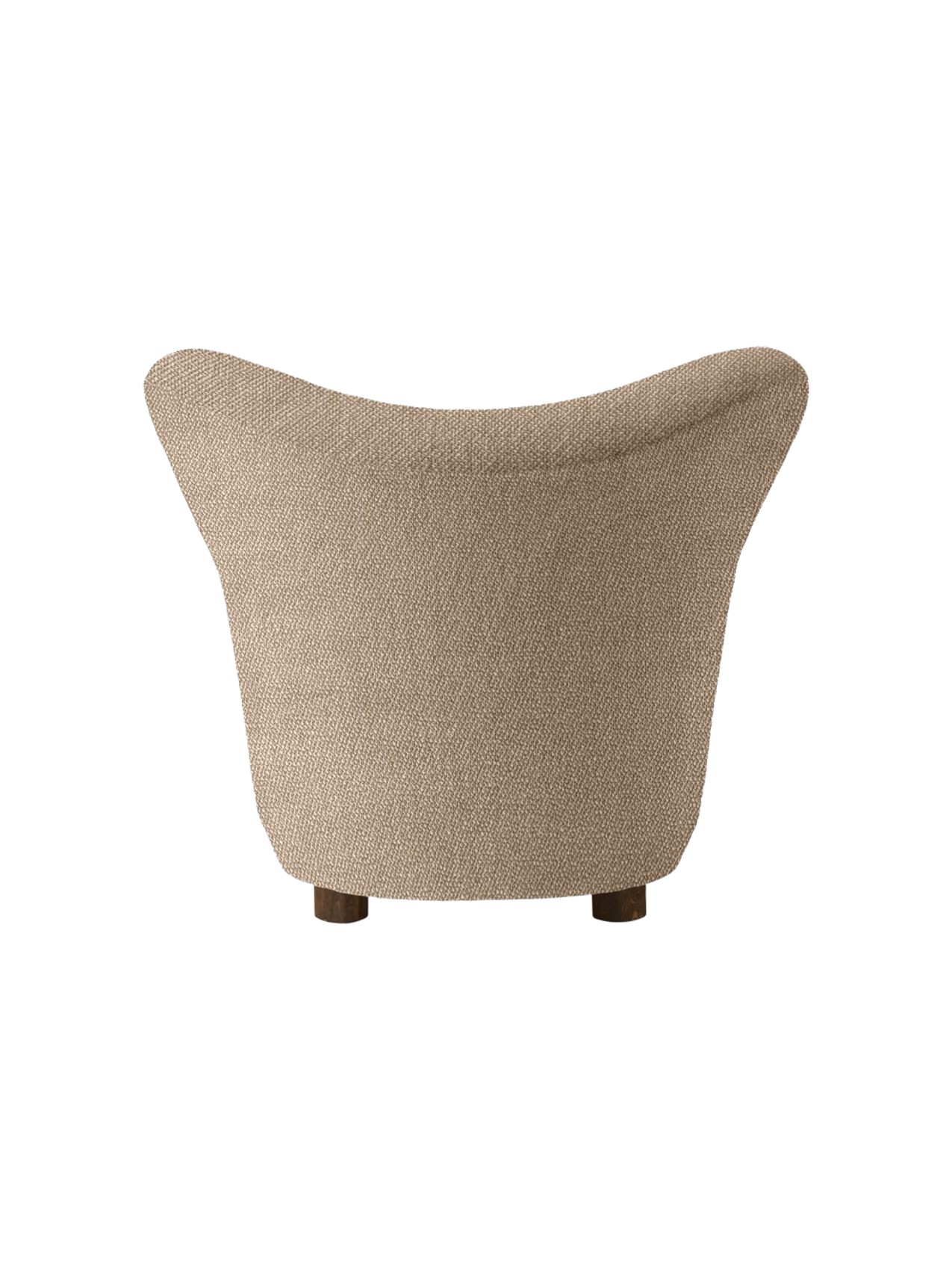 Fauteuil de salon en tissu et chêne avec roulettes en laiton pour le salon