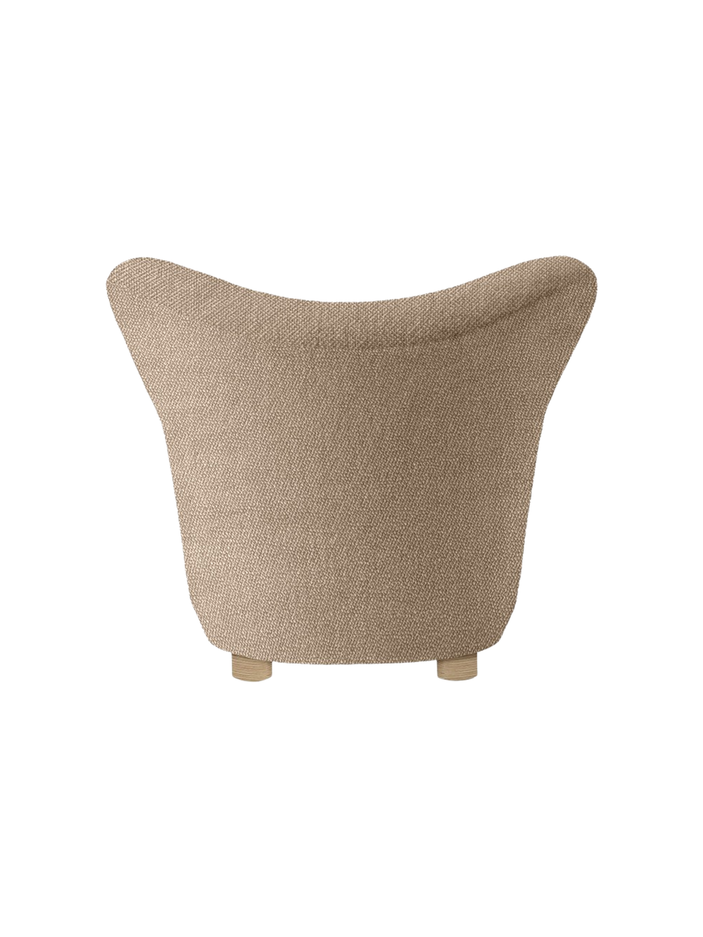 Fauteuil de salon en tissu et chêne avec roulettes en laiton pour le salon