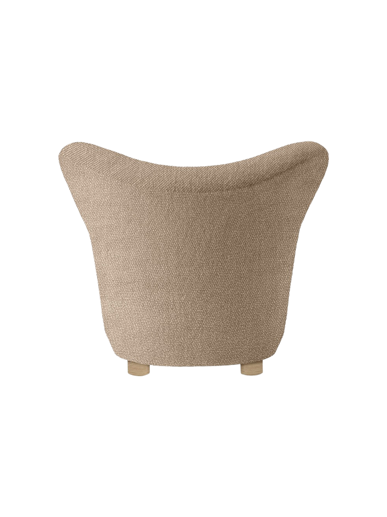 Fauteuil de salon en tissu et chêne avec roulettes en laiton pour le salon