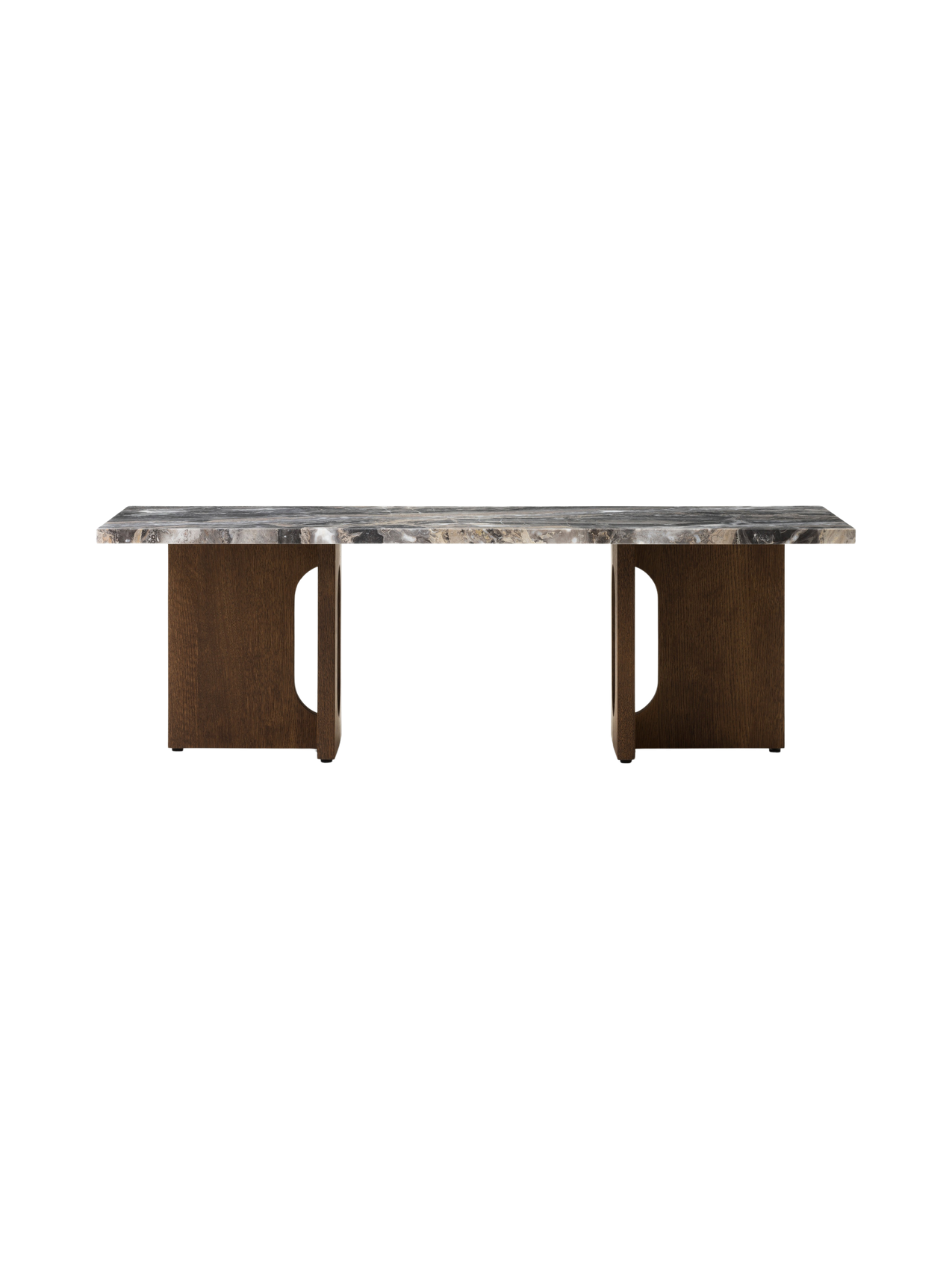 Table de salon scandinave en chêne et noyer avec banquette polyvalente pour salon