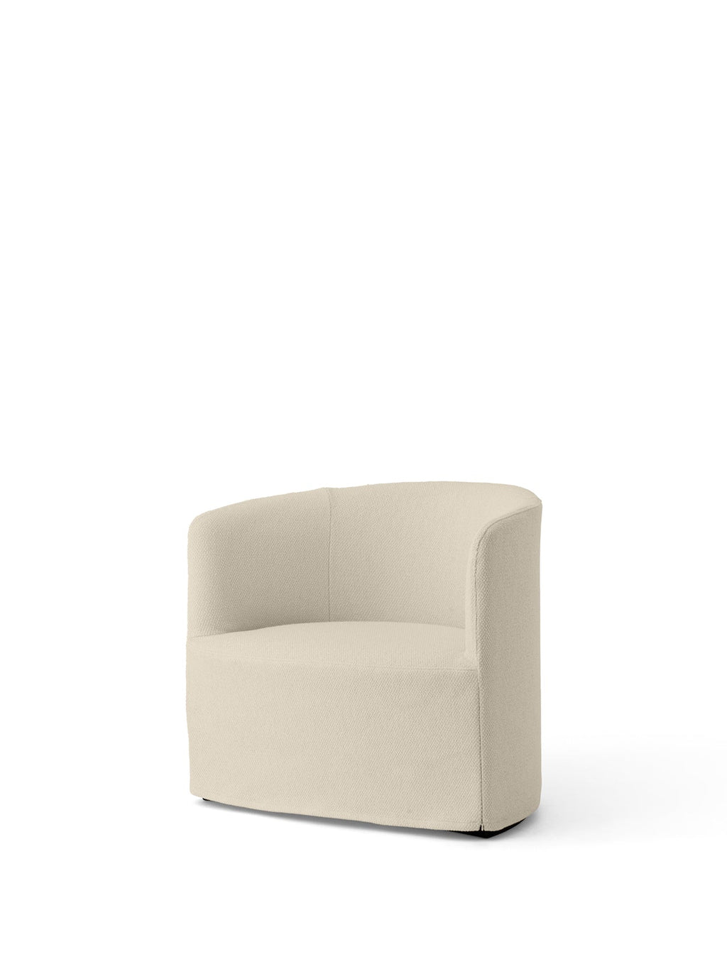Fauteuil de salon contemporain en bouclette de coton avec housse amovible et lavable