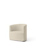 Fauteuil de salon contemporain en bouclette de coton avec housse amovible et lavable